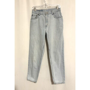 Vtg Levis Jeans 550 8 P Med USA Light Wash Blue High Rise Relaxed Tapered Leg